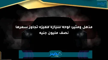 مذهل ومثير: لوحة سيارة مميزة تجاوز سعرها نصف مليون جنيه
